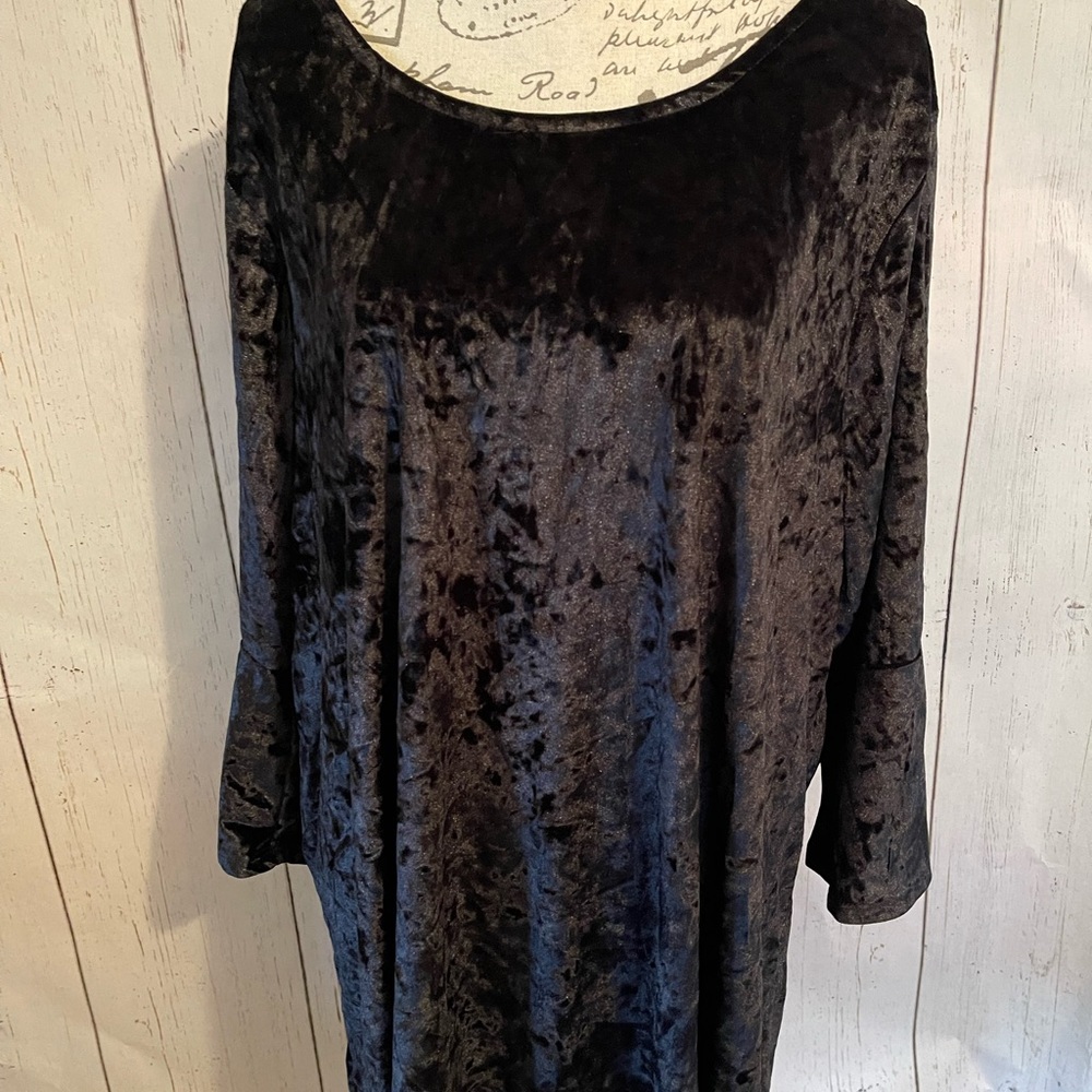 Cynthia Rowley velour plus size blouse NWT